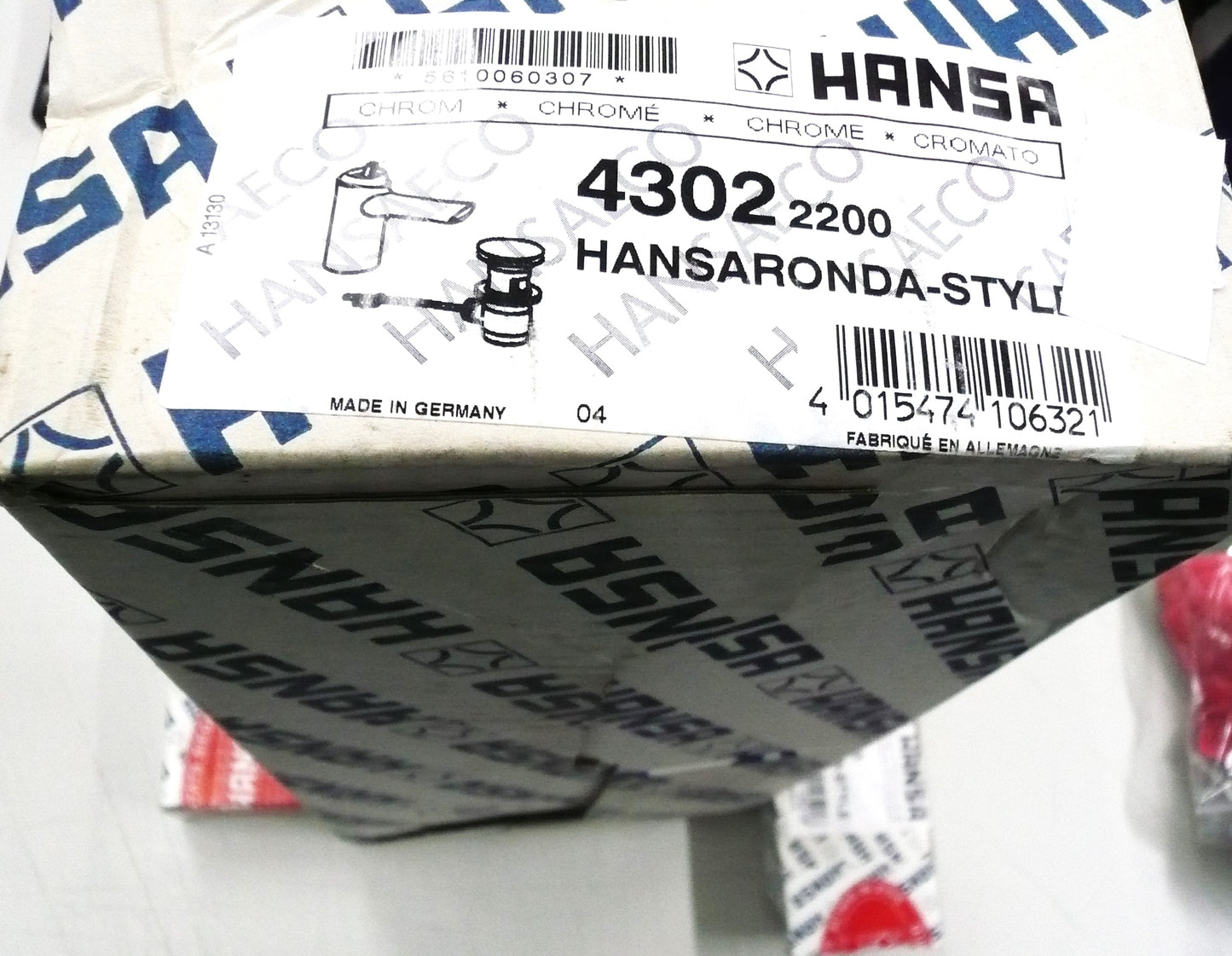 HANSARONDA Style 43022200 Single Lever Basin Mixer w/Cascade Stream Spout