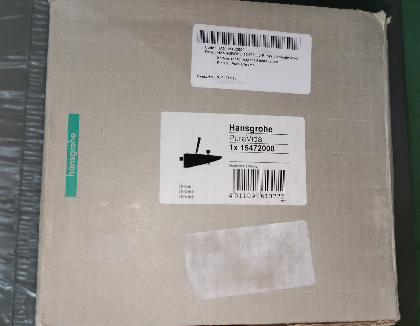 Hansgrohe PuraVida 15472000 single lever bath mixer for exposed installation