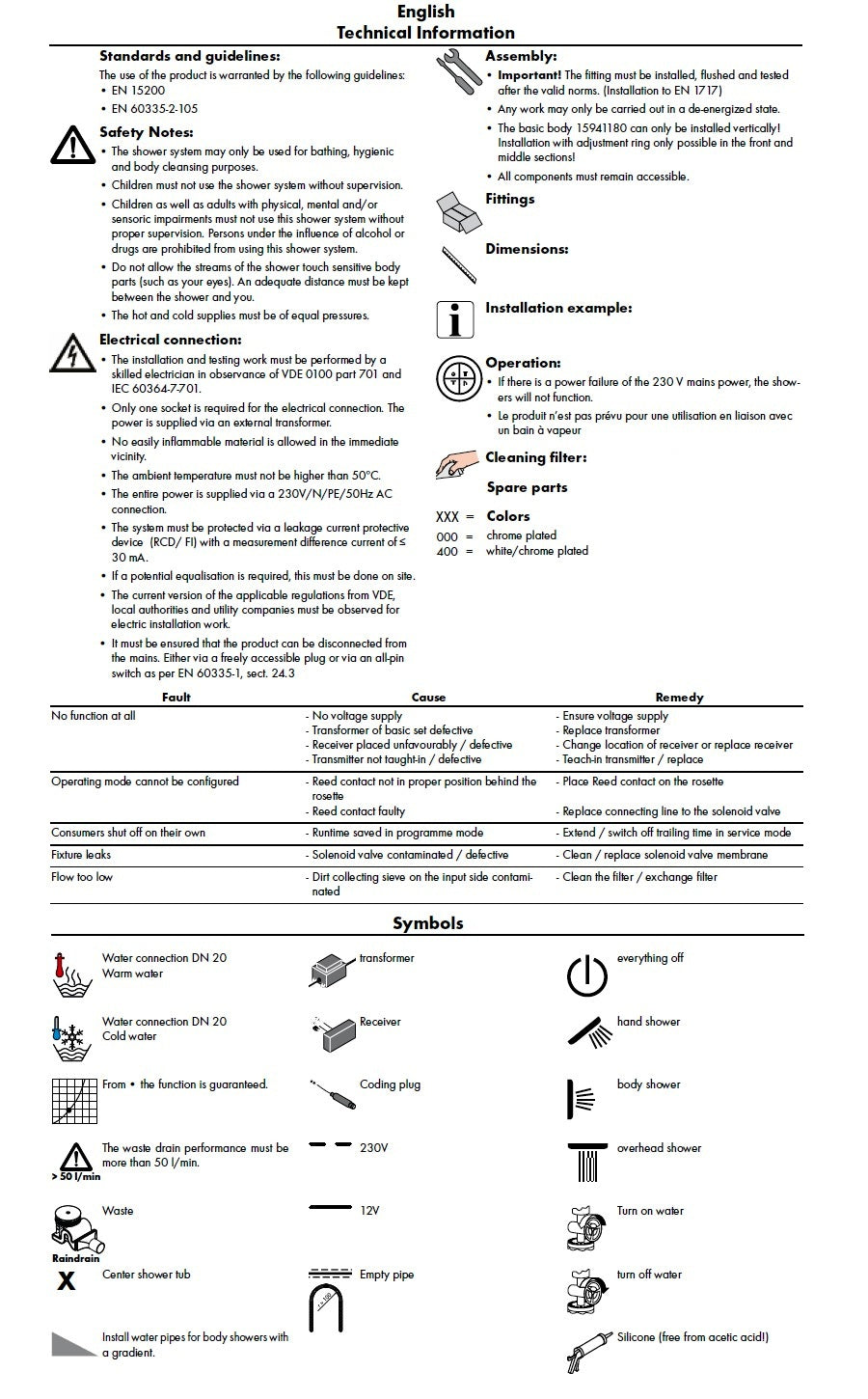 Hansgrohe PuraVida 15776000 iControl Mobile Electronic Shut-off & Diverter Valve DN20