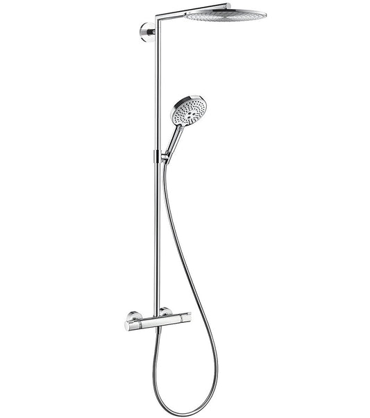 Hansgrohe 27114000 Raindance S 300 Air Showerpipe w/Thermostat mixer & handshower, shower hose 1600mm. in Chrome Finish