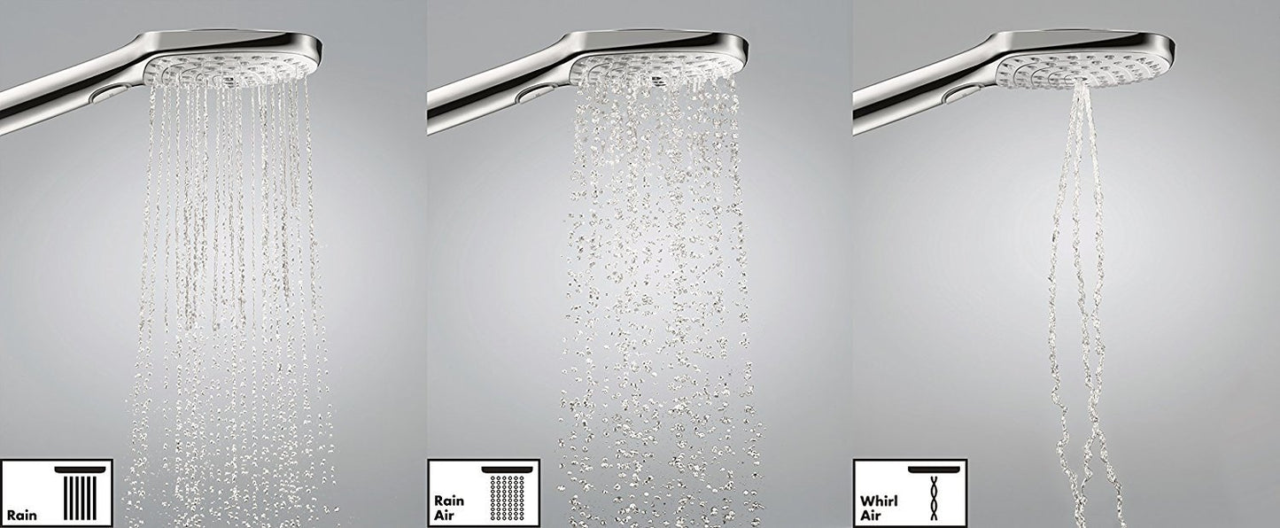 Hansgrohe 27114000 Raindance S 300 Air Showerpipe w/Thermostat mixer & handshower, shower hose 1600mm. in Chrome Finish