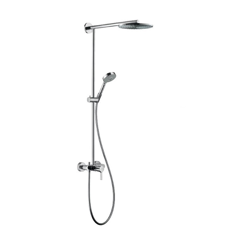 Hansgrohe Ecosmart Raindance S Shower Pipe 27191000 w/S100 AIR 3-jet Handshower. in Chrome Finish