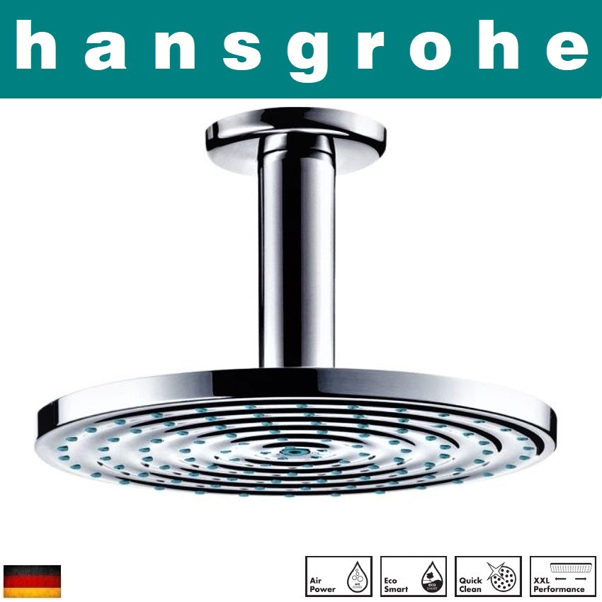 Hansgrohe 27464000 Raindance S 180 Air 1-Jet OverheadShower w/Ceiling Connector