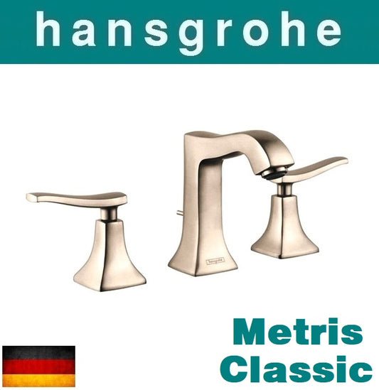 Hansgrohe Metris Classic 31073820 Eco Smart 3-Hole Basin Mixer w/Pop-up Waste