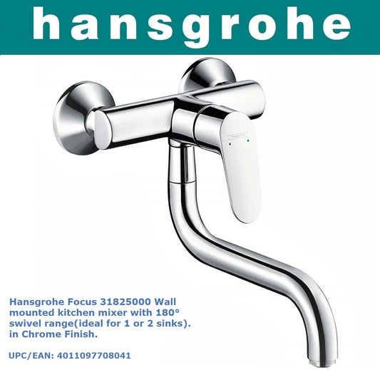 Hansgrohe Focus 31825000 W.M single lever kitchen mixer w/180° swivel spout