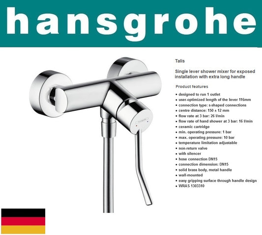 Hansgrohe Talis Care 32641000 W.M single lever shower mixer. in Chrome Finish