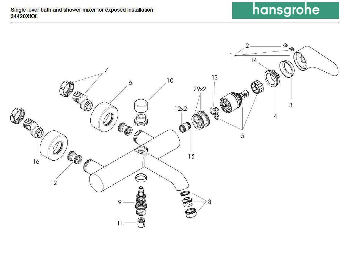 Hansgrohe AXOR Citterio M 34420000 Single lever bath & shower mixer