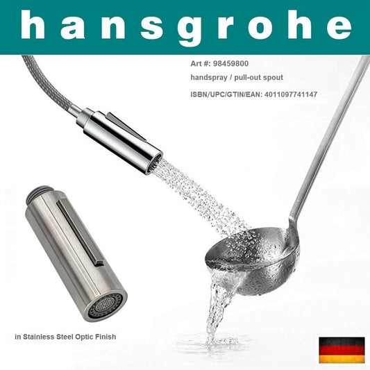 Hansgrohe 98459800 handspray/pull-out spout in Stainless Steel Optic Finish