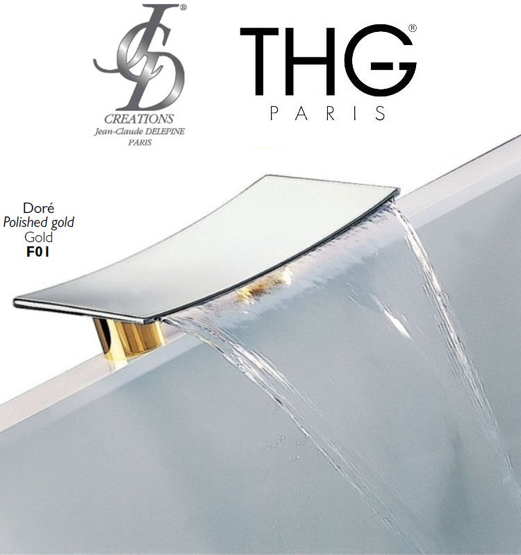 THG JCD Luxury "Espace" G77-F01-00029NIA/B Waterfall Bath Spout 300mm GOLD