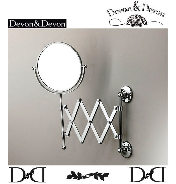 Devon&Devon "Cavendish" WM22CR W.M Extending 3X Magnifying Cosmetic Mirror