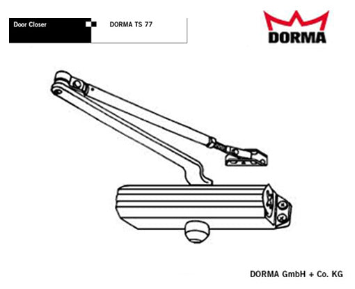 DORMA TS77-EV3 Door Closer Non-Handed(LH/RH) in Gold Painted