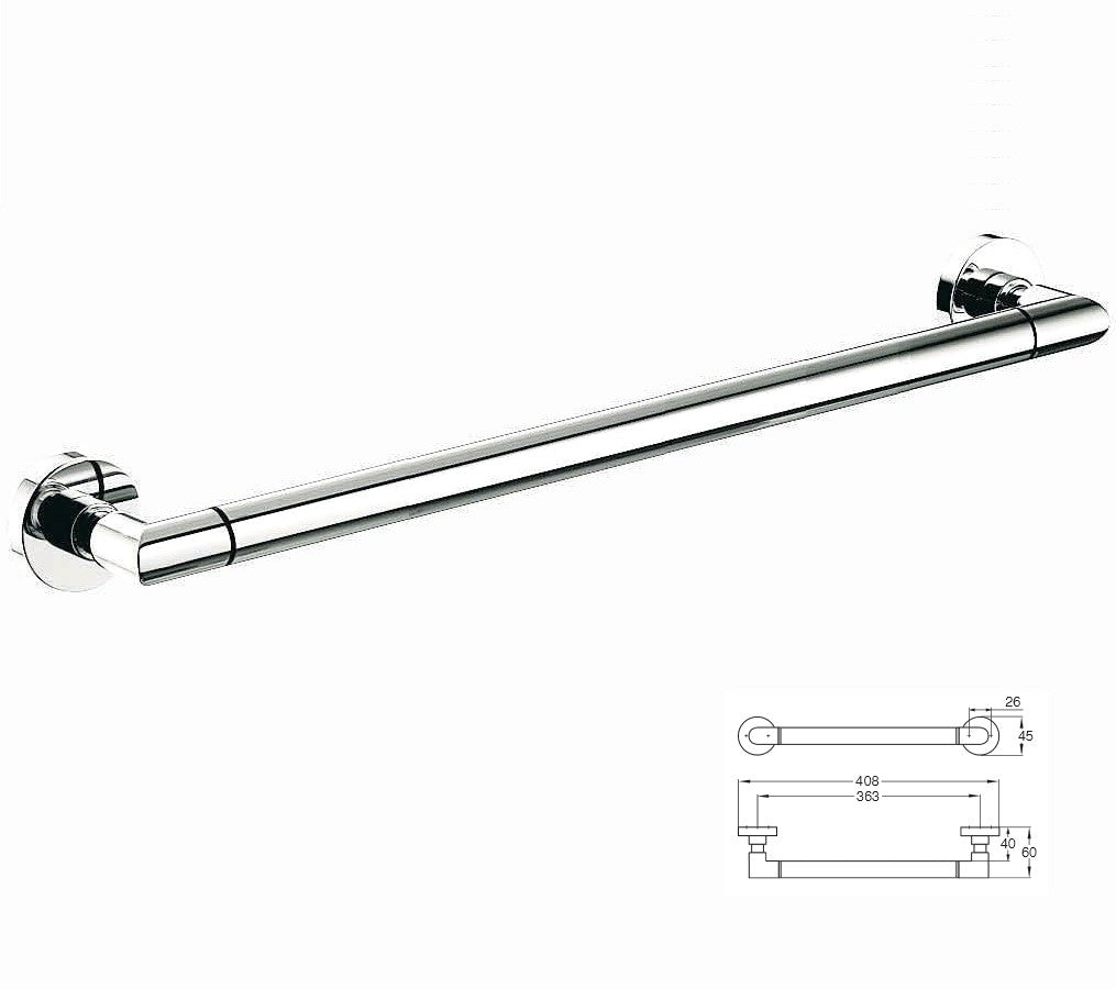 EMCO "Eposa" S0861-ISO Bath Towel Holder 400mm w/Decor Set