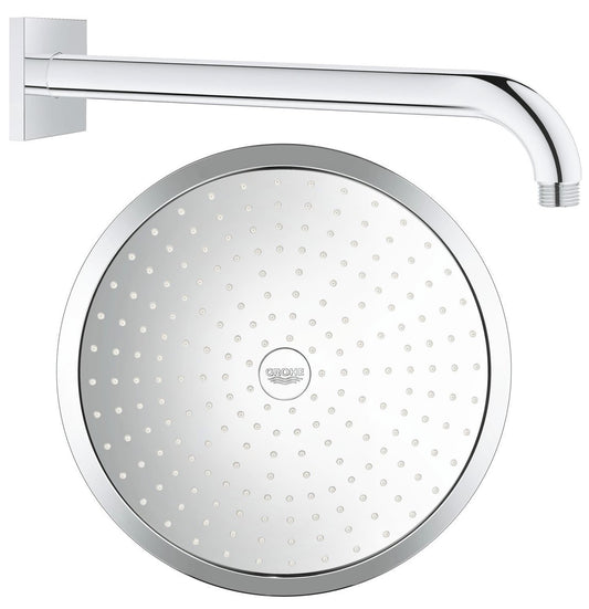 Grohe 27477000 Rainshower Cosmopolitan head shower 310mm w/Grohe 27488000 shower arm 275mm in Chrome Finish