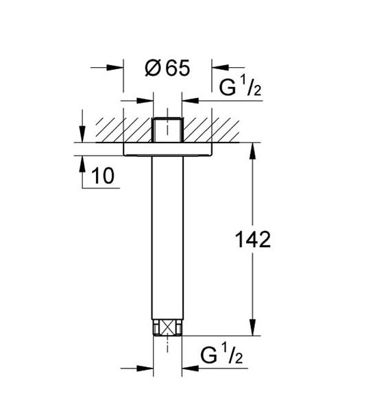 Grohe Rainshower 28724000 Shower Arm Ceiling 142mm