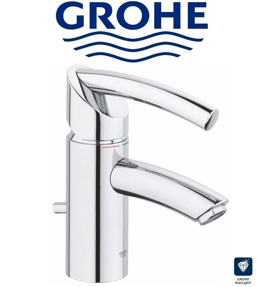 Grohe Tenso 32366000 Single hole single lever basin mixer w/pop-up waste set