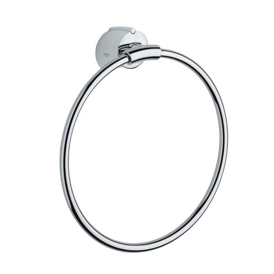 Grohe Tenso 40290000_PAIRS of brass  towel ring 8" in StarLight Chrome Finish