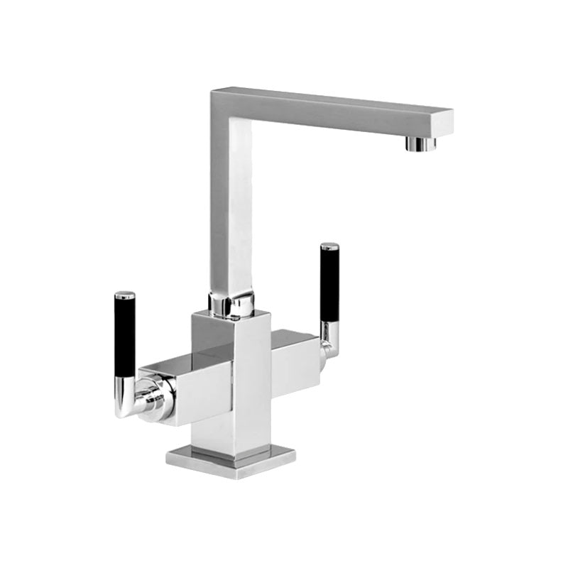 Hansaquadris-Art 50022202 Two-Lever Handles Swivel Basin Mixer w/Pop-up Waste
