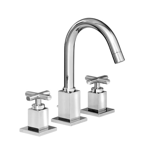 Hansaquadris 50032201 Two Handles 3-Hole Basin Mixer w/Pop-up Waste Set
