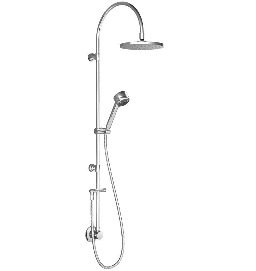 HANSAJET 51660100 Shower System for Direct Connection w/Rain Showerhead, Elbow, Handshower & S.Hose