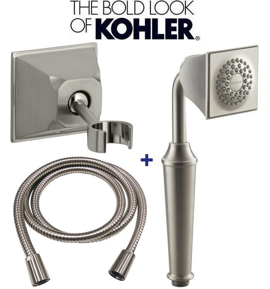 Kohler Memoirs K-419/K-422/K-9514 HandShower w/Bracket+Shower Hose in Brushed Nickel