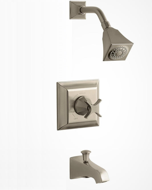 Kohler Memoirs K-T461-3S-BV pressure-balancing B/S faucet trim w/cross handle in Brushed Bronze Finish