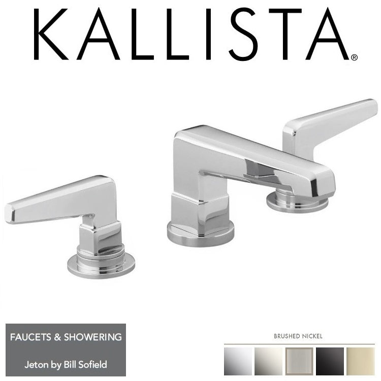 Kllista Jeton by Bill Sofield P24500-LV-AG Basin Faucet Set in Brushed Nickel