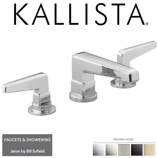 Kllista Jeton by Bill Sofield P24500-LV-AG Basin Faucet Set in Brushed Nickel