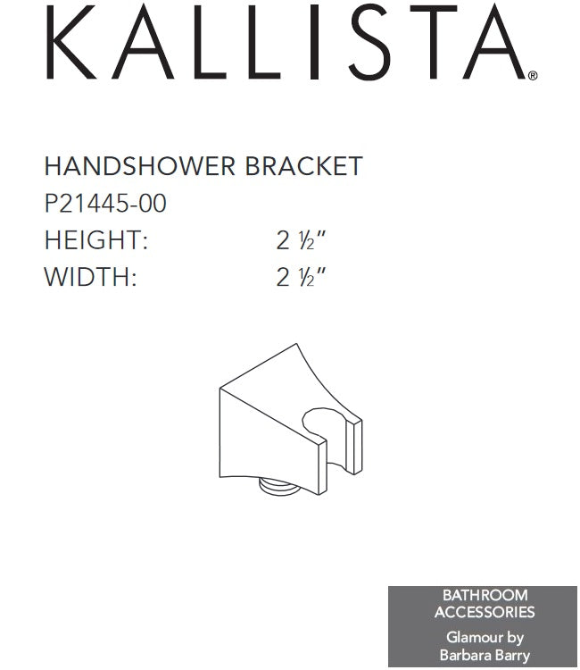 Kallista Barbara Barry Glamour P21445-00-CP 1/2" Supply Elbow w/Bracket