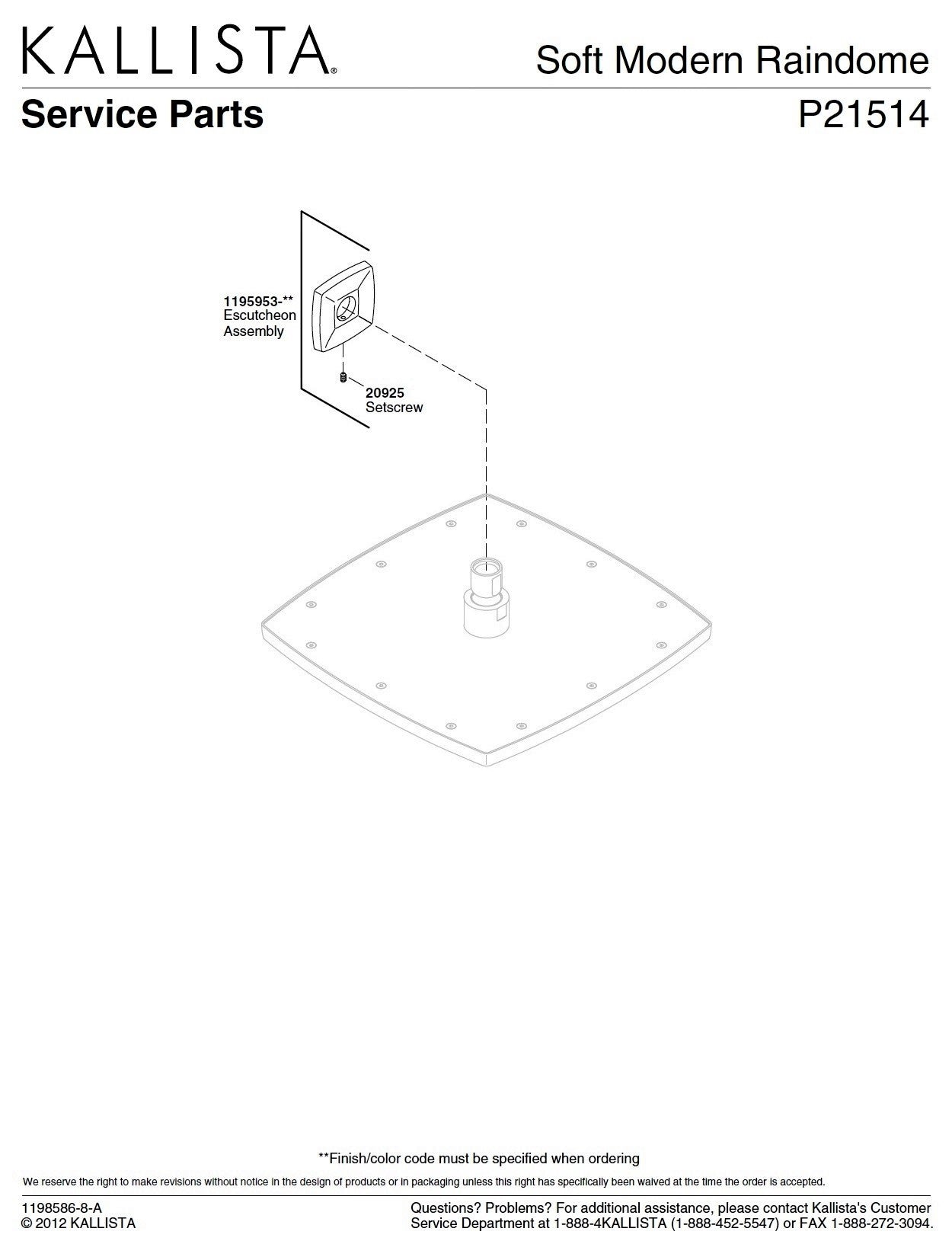 Kallista Foundations P21514-00-CP 11-1/8" Air-Induced Soft Modern Rain Showerhead