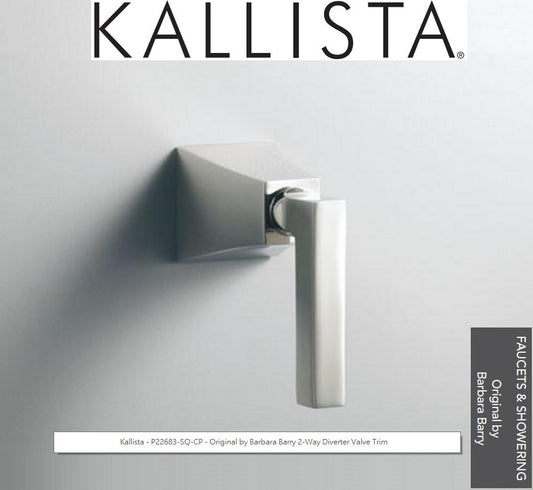 Kallista Original® / For Him by Barbara Barry P22683-SQ-CP two-way diverter trim, lever handle