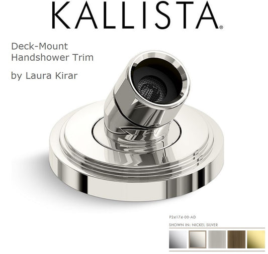 Kallista Laura Kirar P24174-00-AD Deck-Mounted Handshower Trim in Nickel Silver Finish