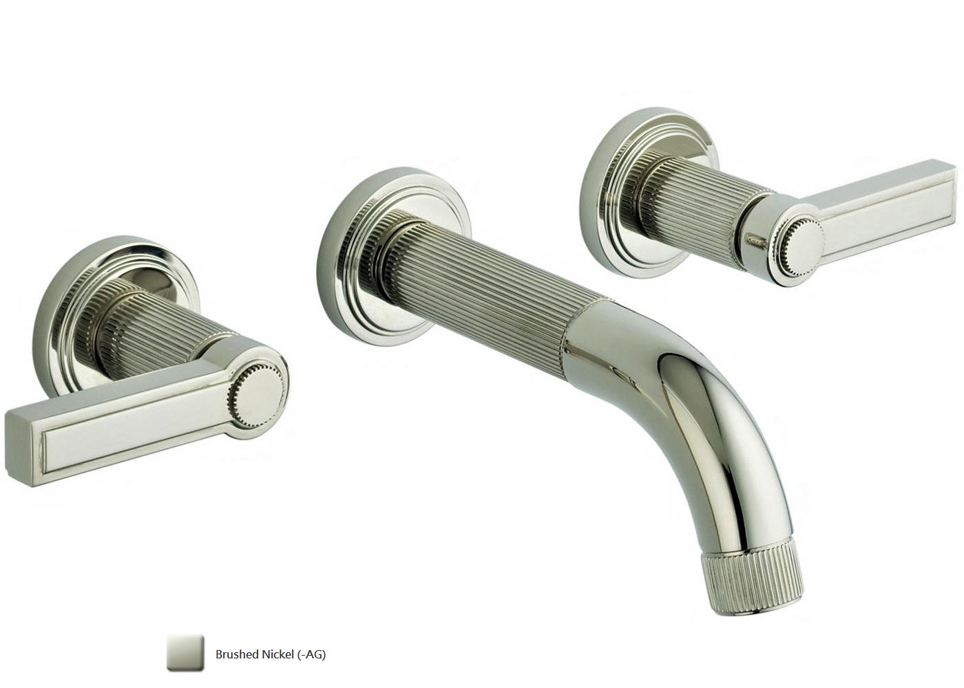 Kallista VIR STIL P24200-LV-AG Lever Handles Sink Faucet w/Soft Touch Drain