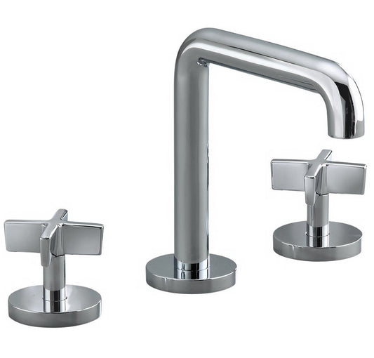 Kallista "ONE" P24402-CR-CP Tall Spout Cross Handles Basin Faucet Set w/Drain