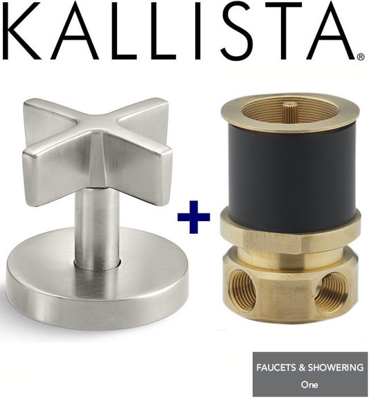 Kallista "One" P24420-CR-AD Cross Handle Diverter w/P29515-00-NA Diverter Valve