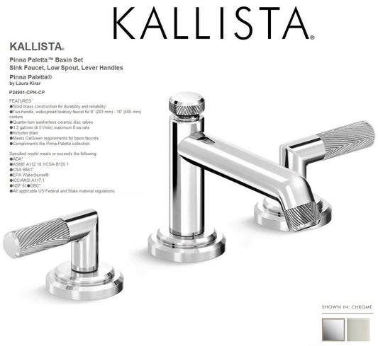 Kallista Pinna Paletta by Laura Kirar P24901-CPH-CP lever handles sink faucet