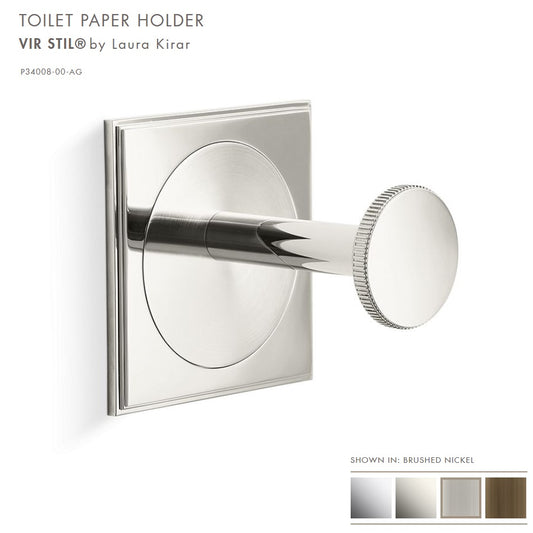 Kallista VIR STIL P34008-00-AG Toilet Tissue Holder 146x146x137mm. in Brushed Nickel Finish