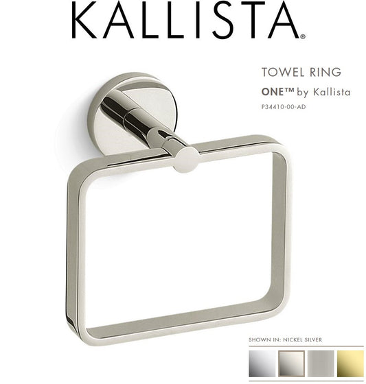 Kallista One™ P34410-00-AD Towel Ring 360° rotation in Nickel Silver Finish