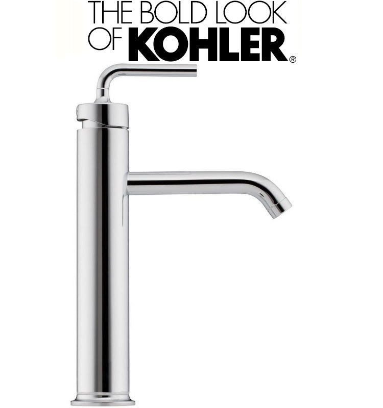 Kohler Purist K-14404T-4A-CP Single Lever Tall Lavatory Faucet w/Touch-Activated Drain