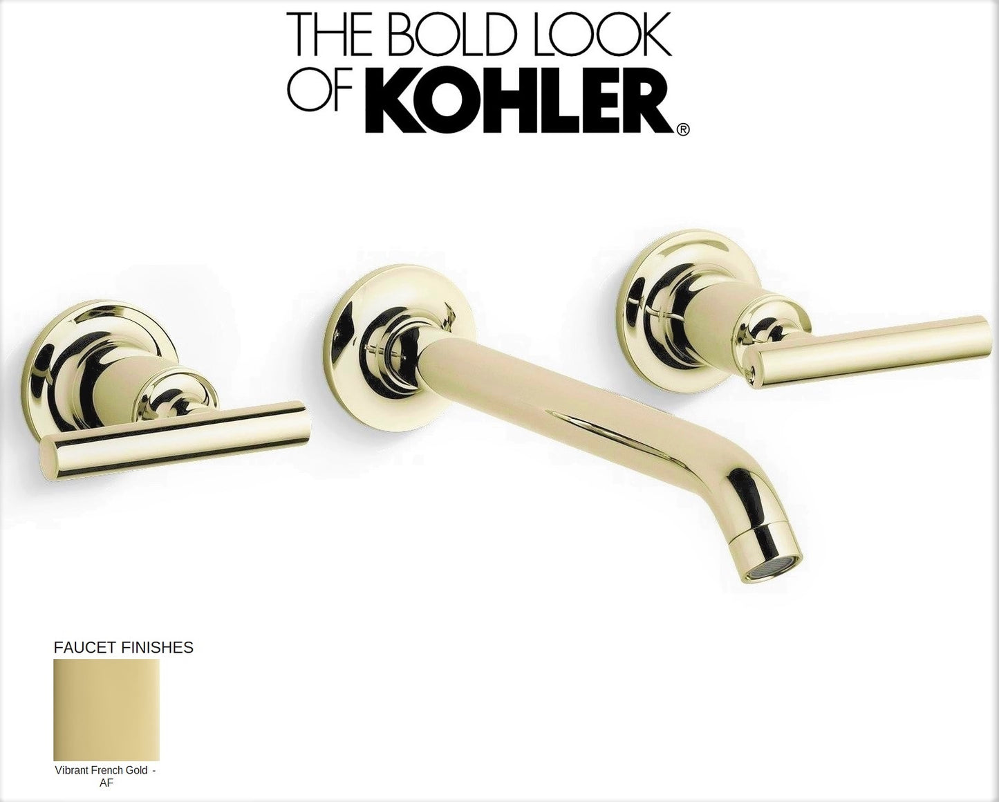 Kohler Purist K-14415T-ZT-AF W.M Lever Handles Sink Faucet +Valve & Pop-up Drain