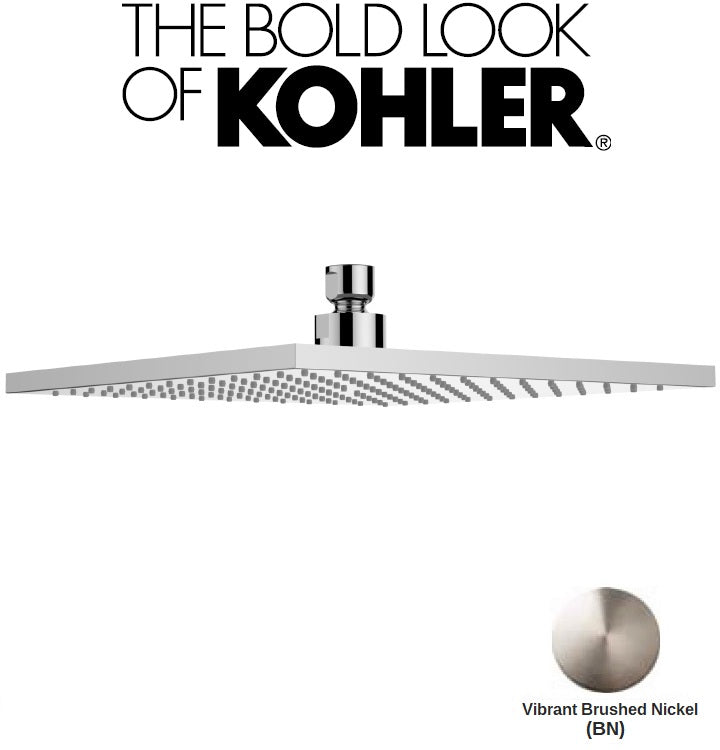 Kohler  Katalyst® Air K-18360T-BN Contemporary Square 8" Rain Showerhead in Brushed Nickel Finish