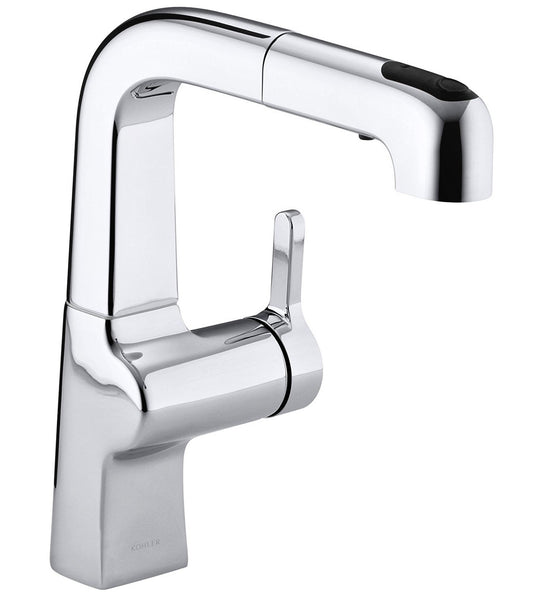 Kohler Evoke K-6332T-4-CP Single Hole Kitchen Faucet w/Pull-Down Spray