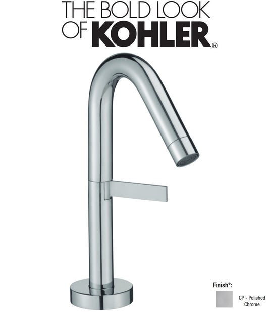 Kohler Stillness K-979T-4-CP Single lever lavatory faucet w/Touch-activated drain