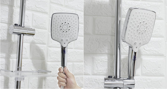 Kohler Rain Duet R97009T-CP Katalyst Air 3-way push-button handshower 130mm