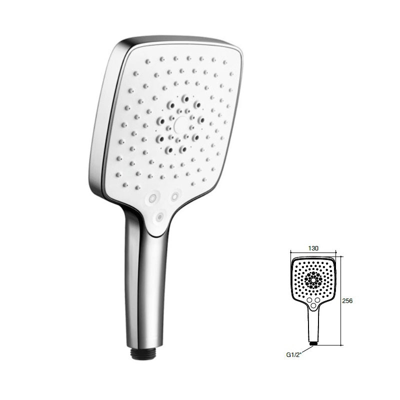 Kohler Rain Duet R97009T-CP Katalyst Air 3-way push-button handshower 130mm
