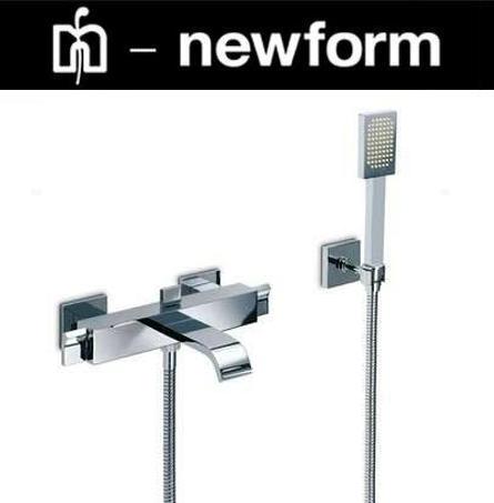 Newform "base" 4040/C W.M bath & shower mixer w/wall holder/handshower & hose