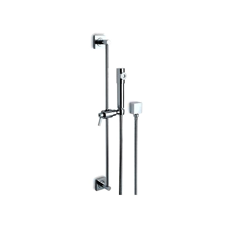 Newform "Qb" 5657 completed shower set w/wall union, handshower, shower hose
