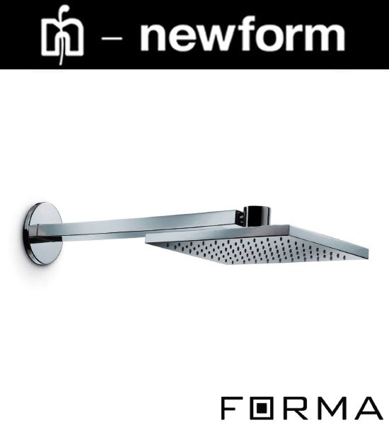 Newform "Forma" 575 W.M Raining Jet Shower Head 230mm w/Shower Arm