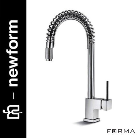 Newform Forma 60550 Tubular Swivel Pull-out Kitchen Mixer