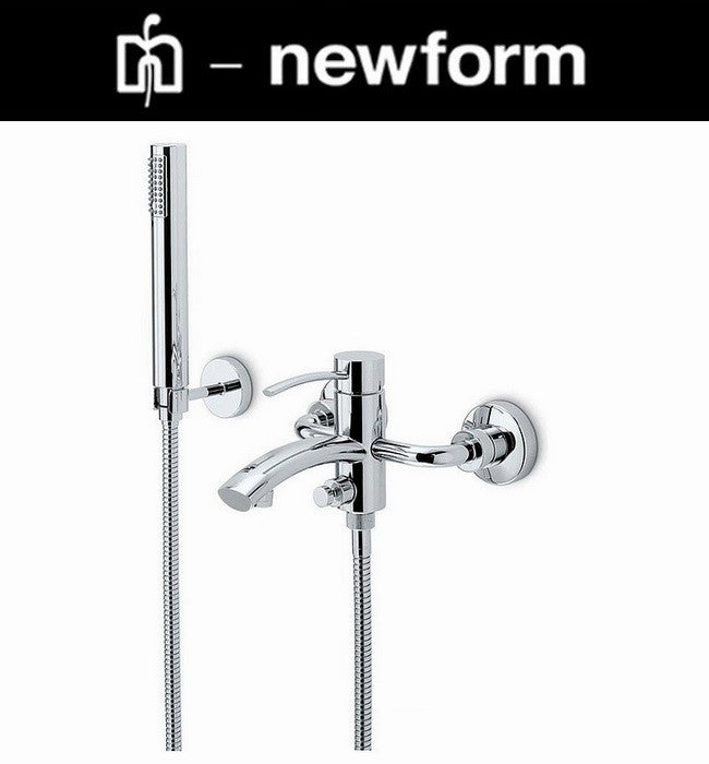 Newform EL-X 60640C W.M Single Lever Bath & Shower Mixer w/HandShower+Hose