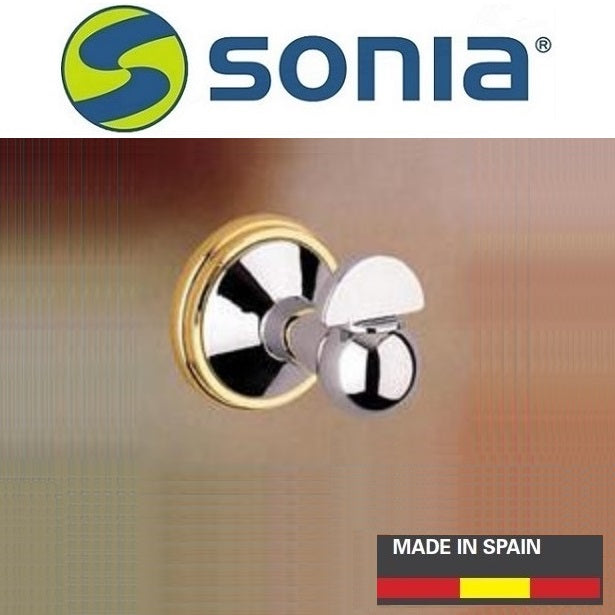 Sonia "Bola" 000425 Pairs of Antique Robe Hook in Chrome Gold